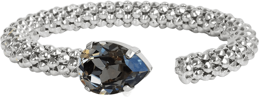 Classic Rope Bracelet Black Diamond., från Caroline Svedbom, i färgen Silver.