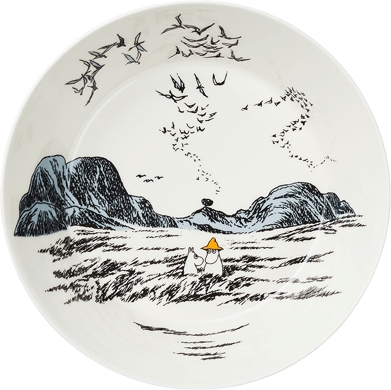 Serveringsskål Mumin Trogen sitt Ursprung, Ø23 cm, från Arabia, i färgen Trogen sitt ursprung.