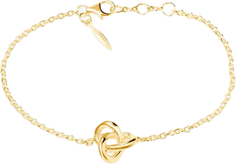 Le Knot drop bracelet, från Drakenberg Sjölin, i färgen Gold.