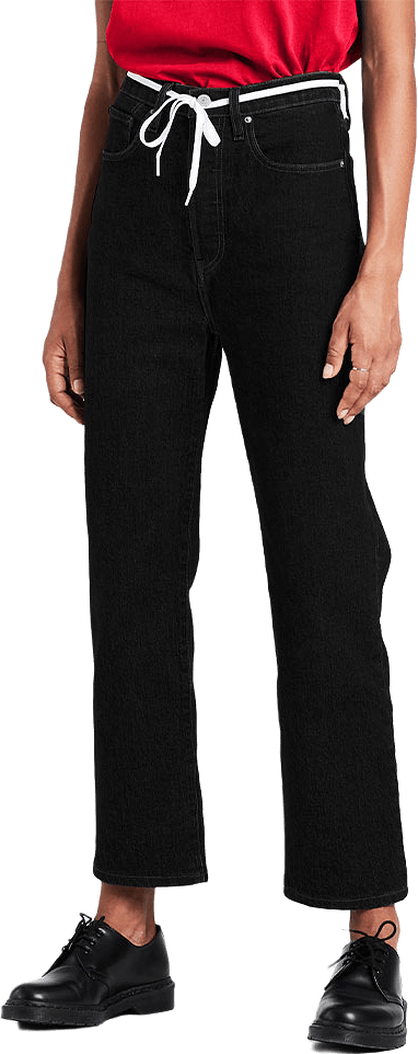 Ribcage Straight Ankle, från Levi's, i färgen Black.