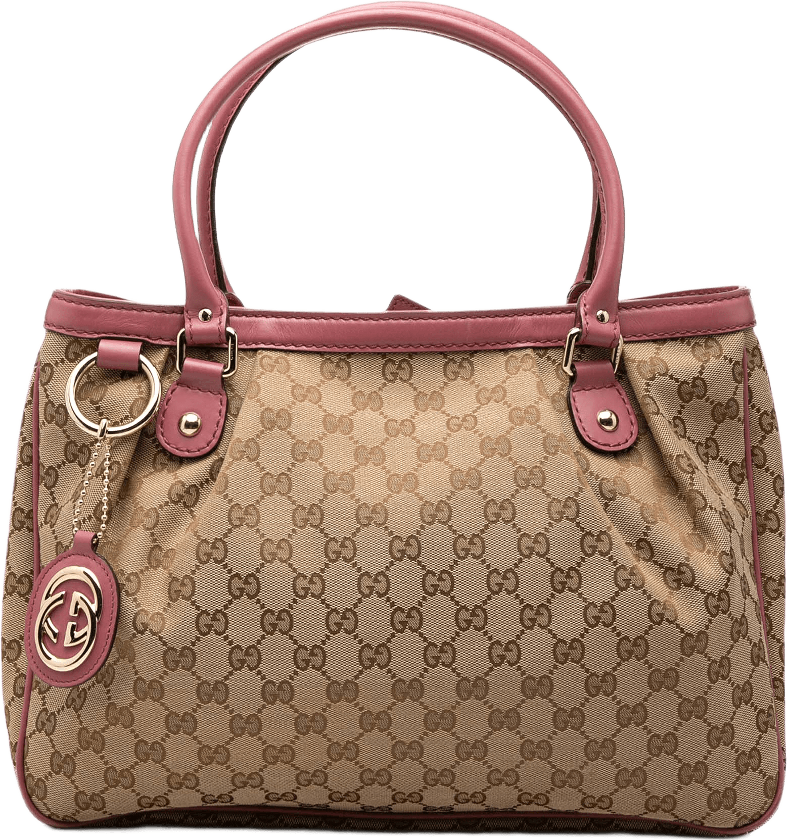 Gucci Gg Canvas Sukey Tote, från Luxclusif, i färgen beige.