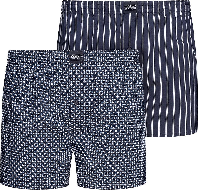 Boxer Woven 2-Pack, från Jockey, i färgen Navy.