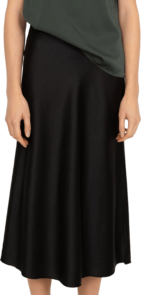 Hana Satin Skirt, från Ahlvar Gallery, i färgen Black.