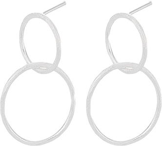 Örhängen, Double Earrings, från Pernille Corydon, i färgen Silver.