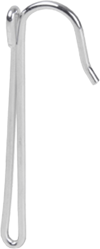 1-fingerkrok, hög fattning, 10 st, från Kirsch, i färgen Stainless Steel.