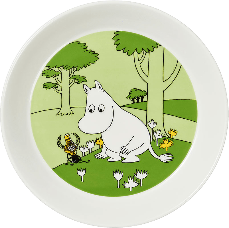 Mumintallrikar, 19 cm, från Arabia, i färgen Mumintrollet.