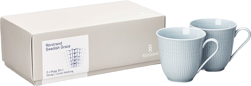 Mugg Swedish Grace, 30 cl, 2-pack, från Rörstrand, i färgen Is.