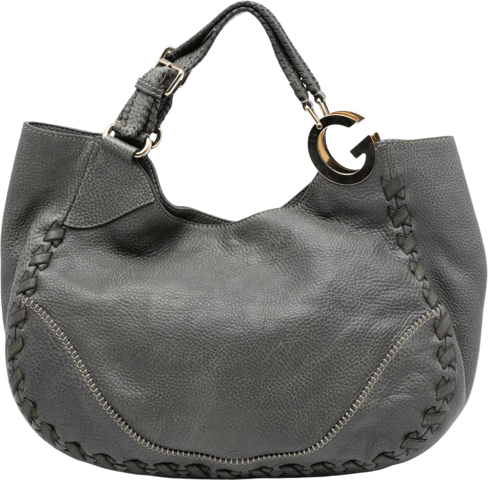 Gucci Leather Charlotte Tote, från Luxclusif, i färgen gray.