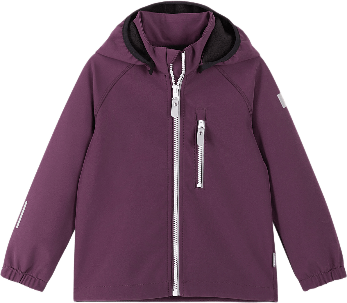 Softshell-jacka Vantti, från Reima, i färgen deep purple.