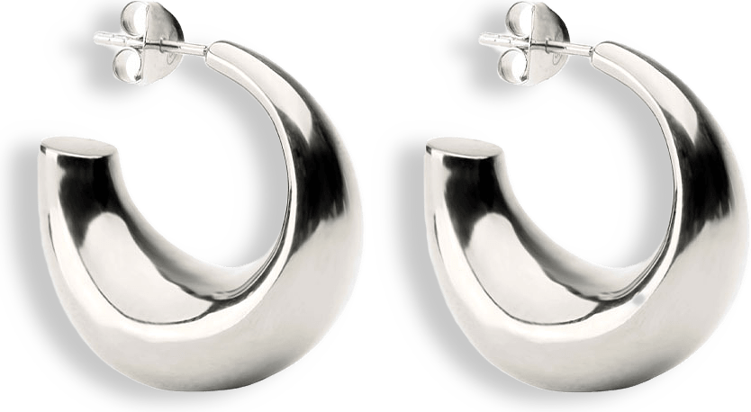 Bolded Earrings Silver