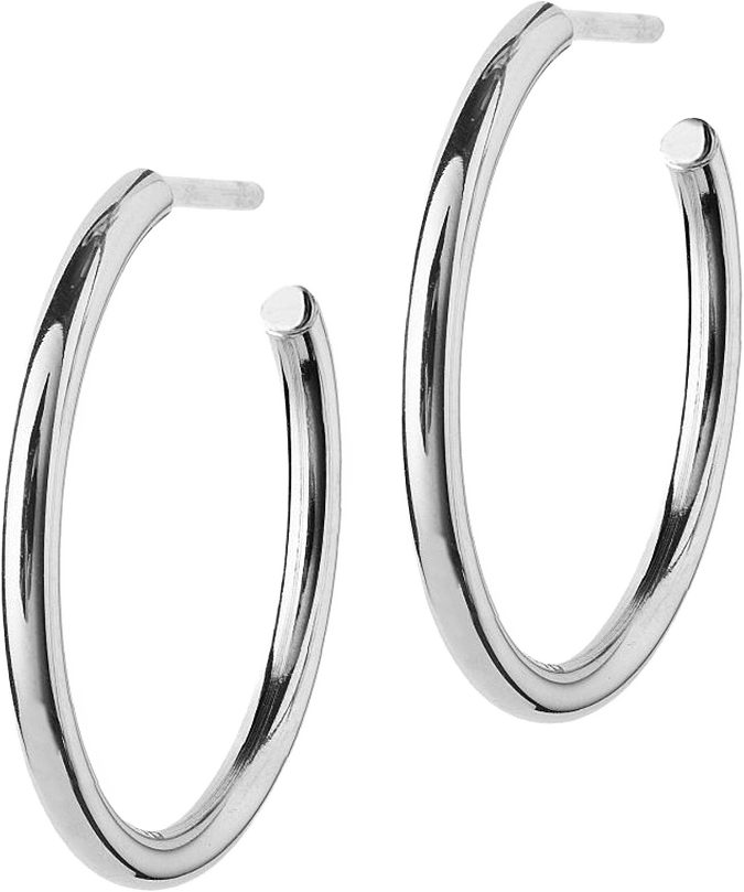 Hoops Earrings Medium, från Edblad, i färgen Steel.