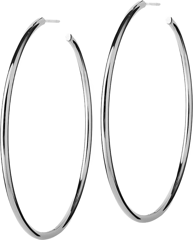 Hoops Earrings Large, från Edblad, i färgen Steel.
