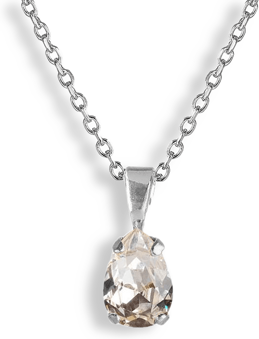 Petite Drop Necklace Crystal