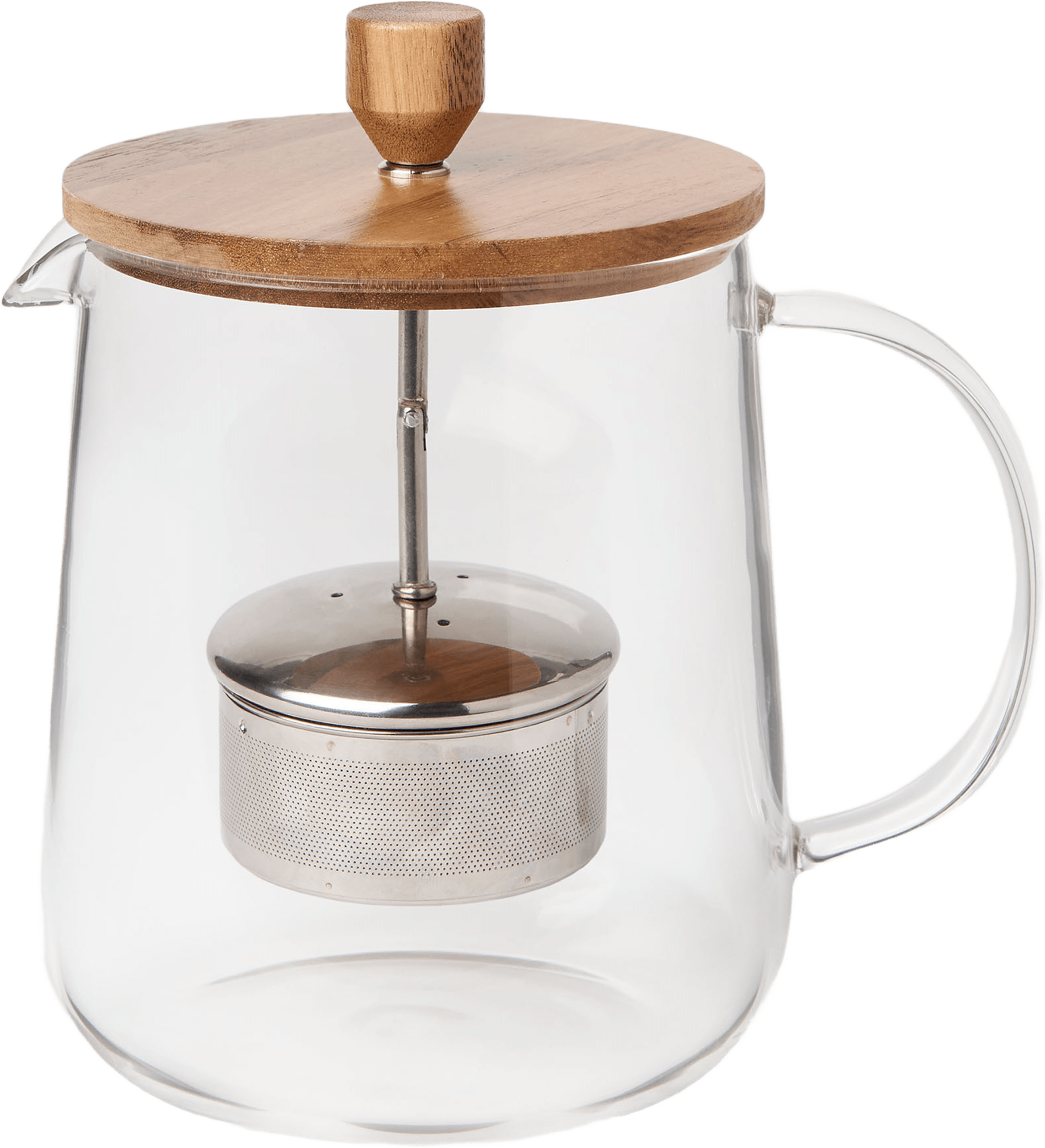 Tekanna med Acacia-trälock, från Åhléns Home, i färgen Transparent.