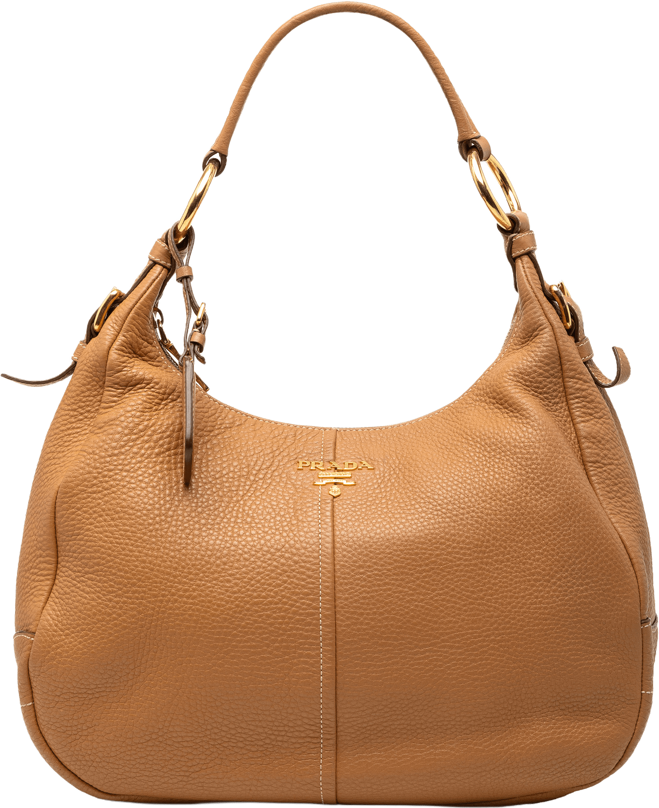 Prada Vitello Daino Shoulder Bag, från Luxclusif, i färgen light brown.