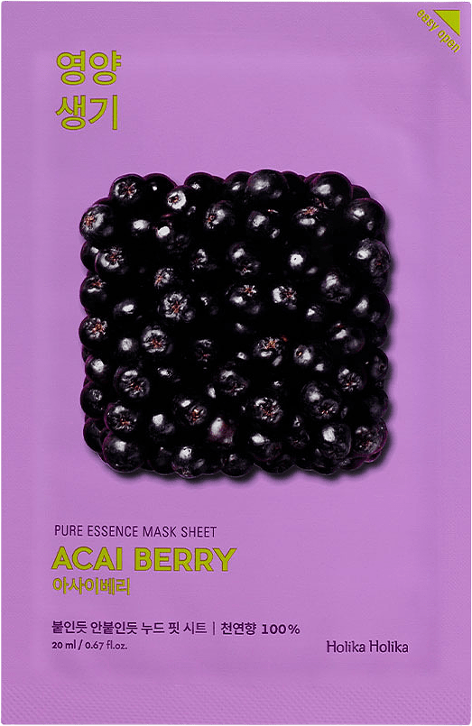 Pure Essence Mask Sheet - Acai Berry, från Holika Holika.