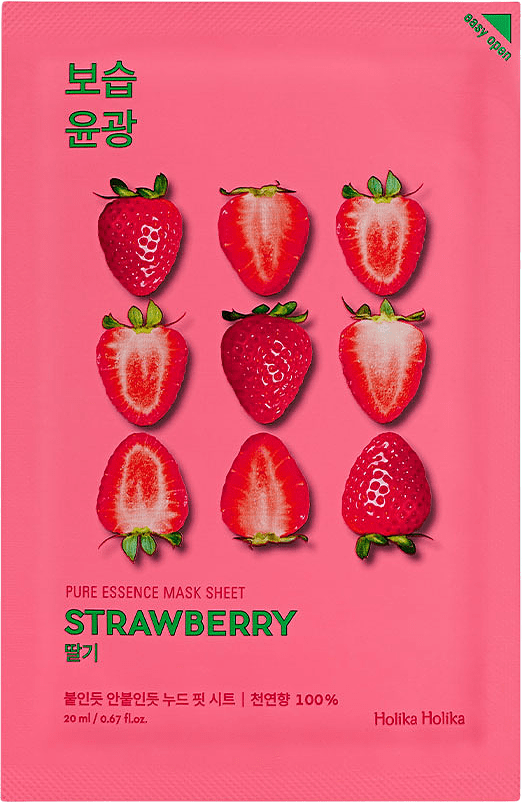 Pure Essence Mask Sheet - Strawberry, från Holika Holika.