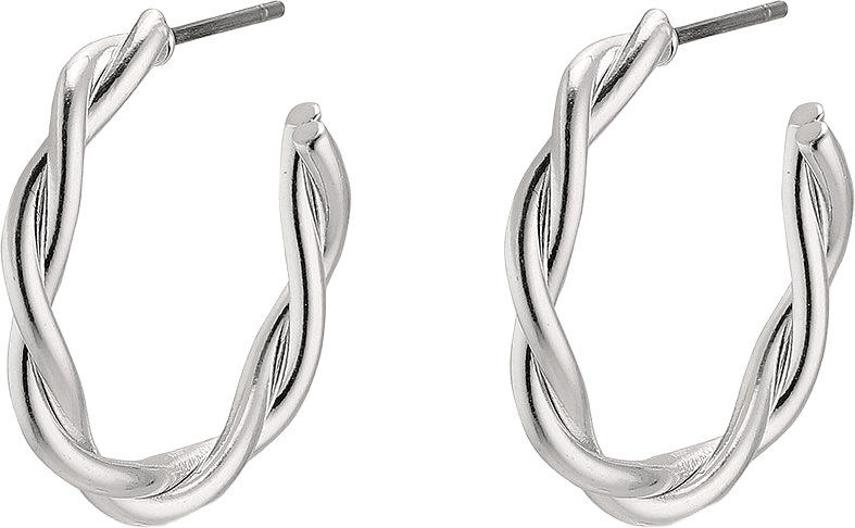 Örhängen Naja, från Pilgrim, i färgen Silver Plated.