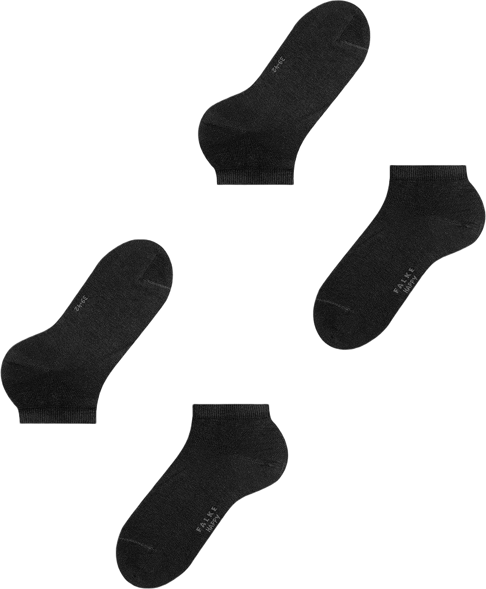 Happy 2-Pack Sneaker Socks, från Falke, i färgen Black.