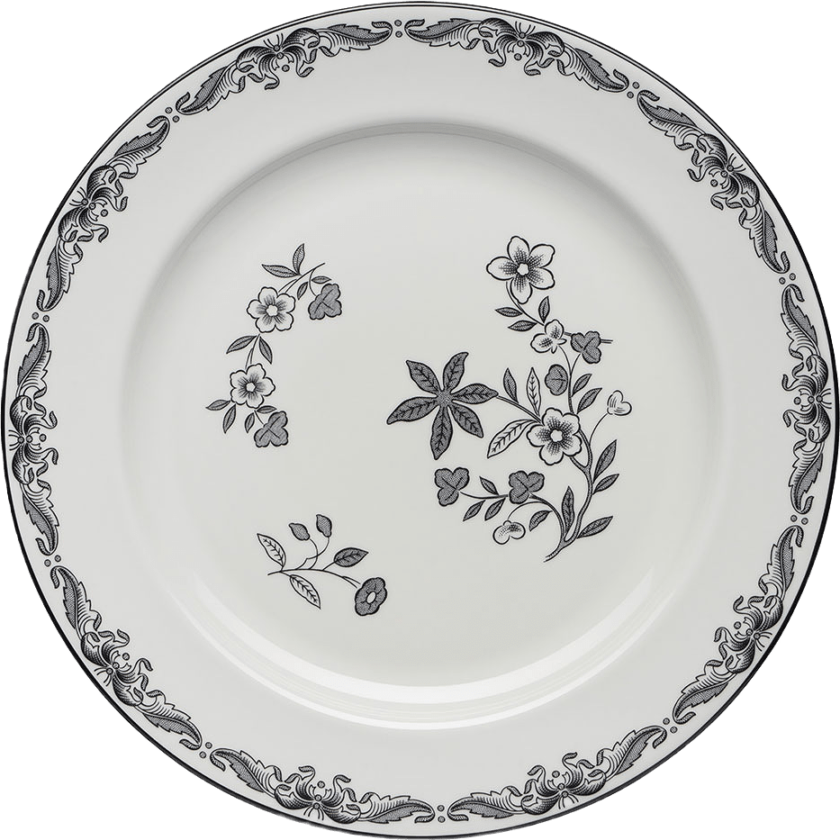 Tallrik Ostindia, Ø 27 cm, från Rörstrand, i färgen Svart.