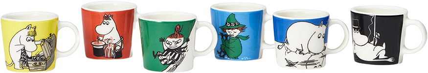 Minimuggar Första Classic 6st Mumin, från Arabia.