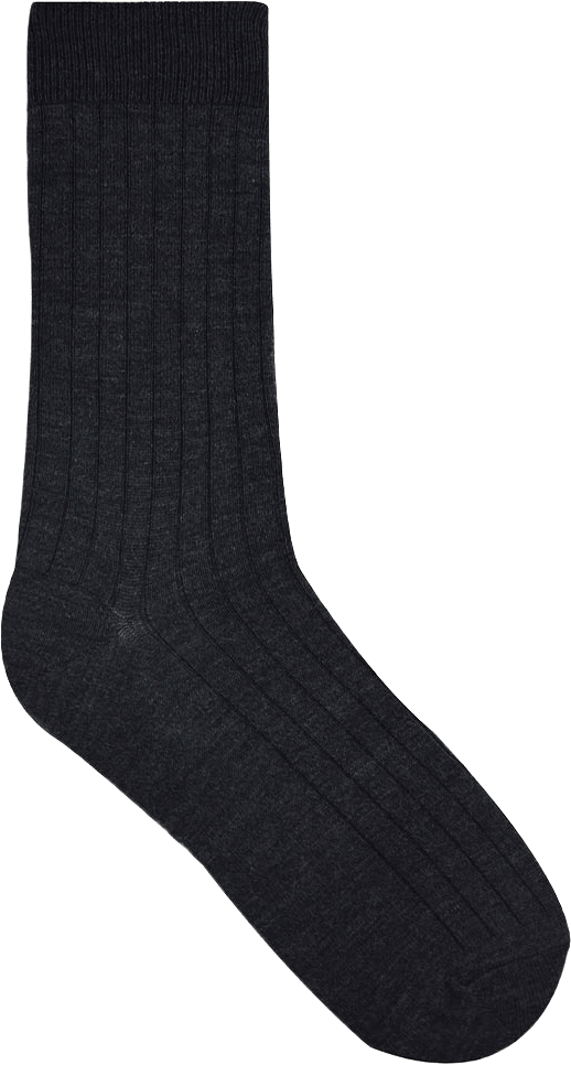 Ullsocka i merinoull med bomull på insidan, från BleuForêt, i färgen Grey.