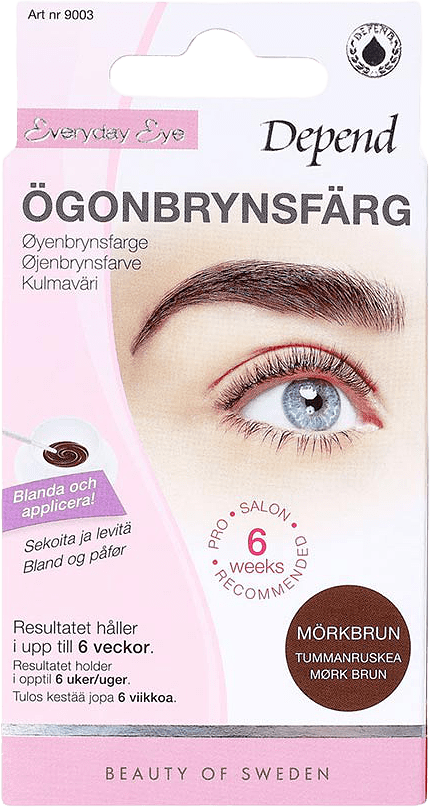 Ögonbrynsfärg, från Depend, i färgen Mörkbrun.