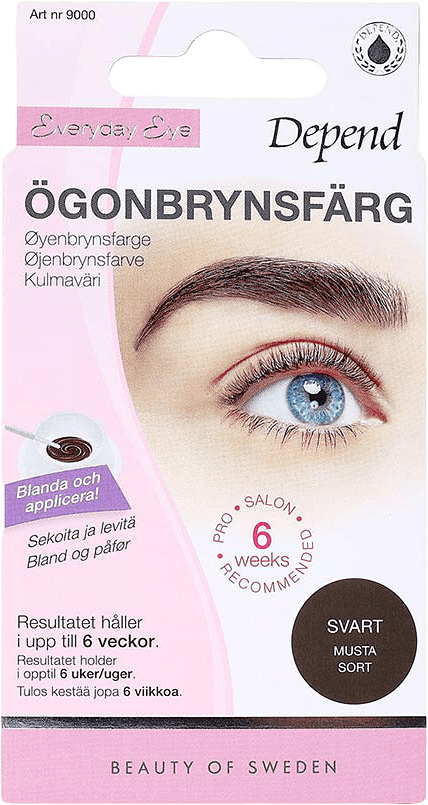 Ögonbrynsfärg, från Depend, i färgen Svart.