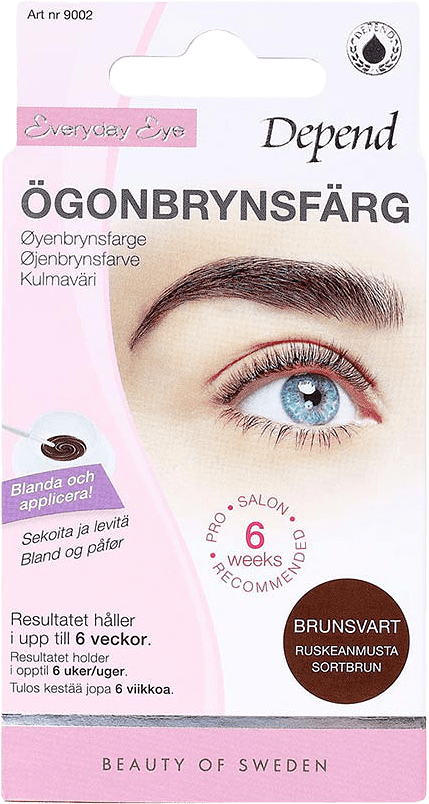Ögonbrynsfärg, från Depend, i färgen Brunsvart.