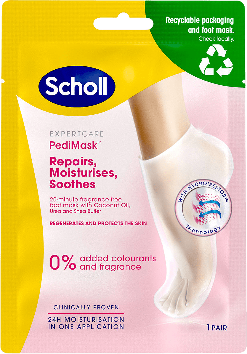 Mjukgörande fotmask, från Scholl.