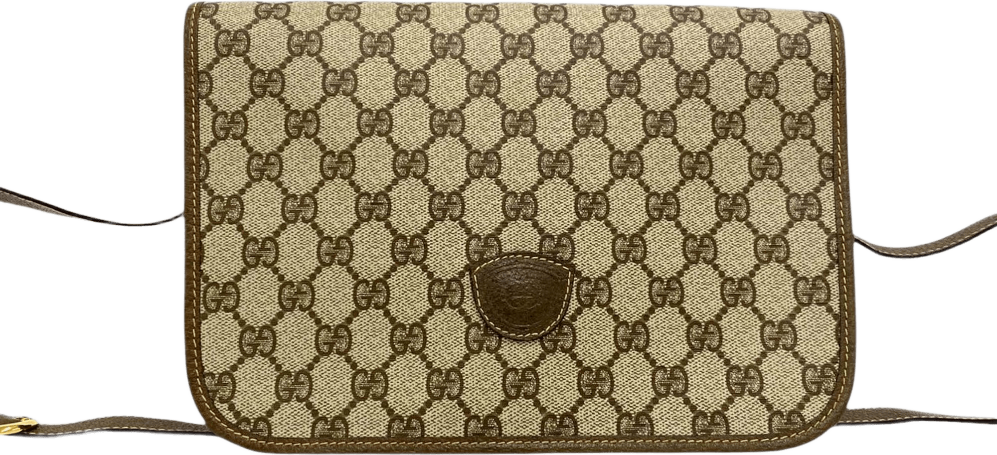 Gucci Gg Supreme Crossbody, från Luxclusif, i färgen beige.