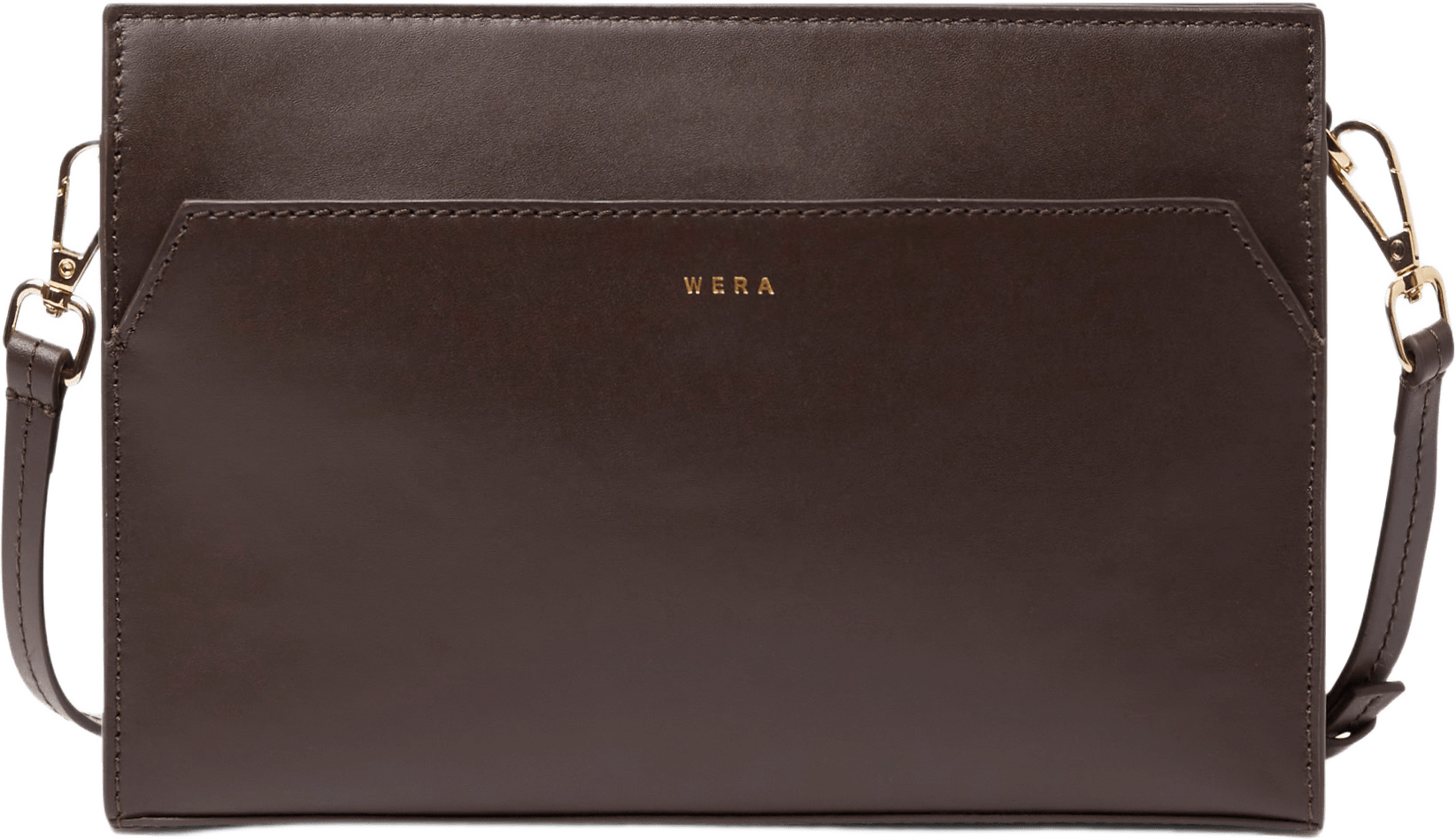 Liten fodralväska i skinn PINZA, från Wera, i färgen Dark Brown.