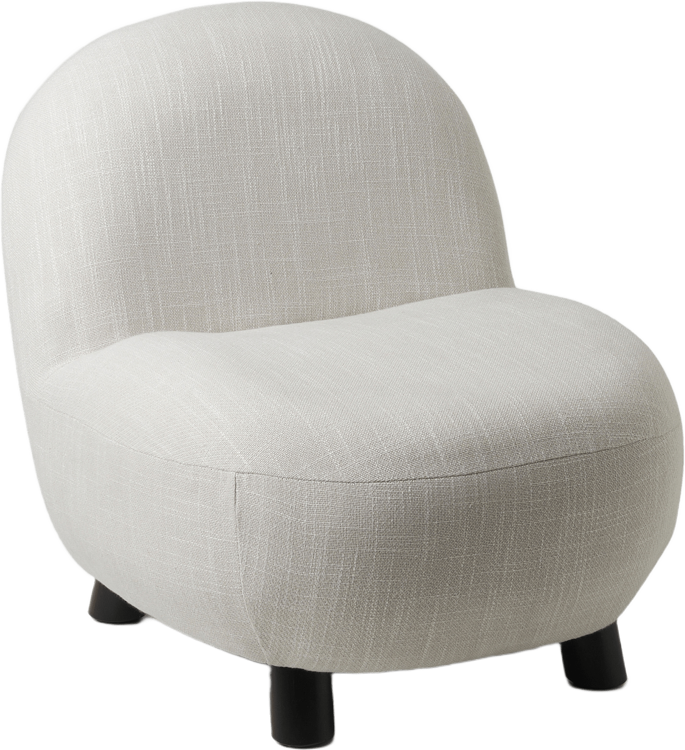 Låg fåtölj BUBBA, från Åhléns Home, i färgen Light Beige.