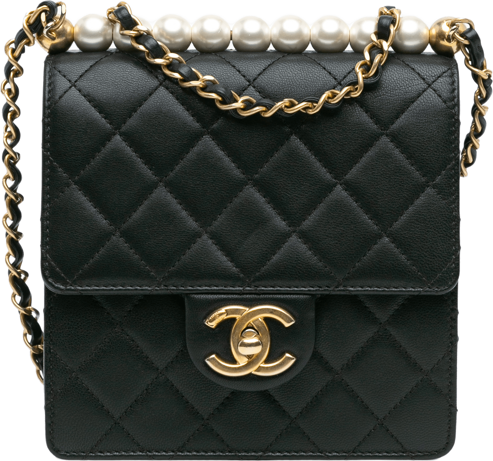 Chanel Small Lambskin Chic Pearls Flap