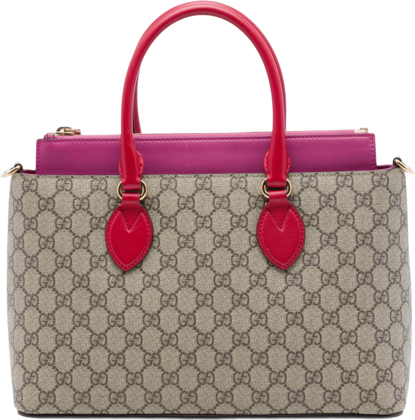 Gucci Gg Supreme Linea A Satchel, från Luxclusif, i färgen beige.