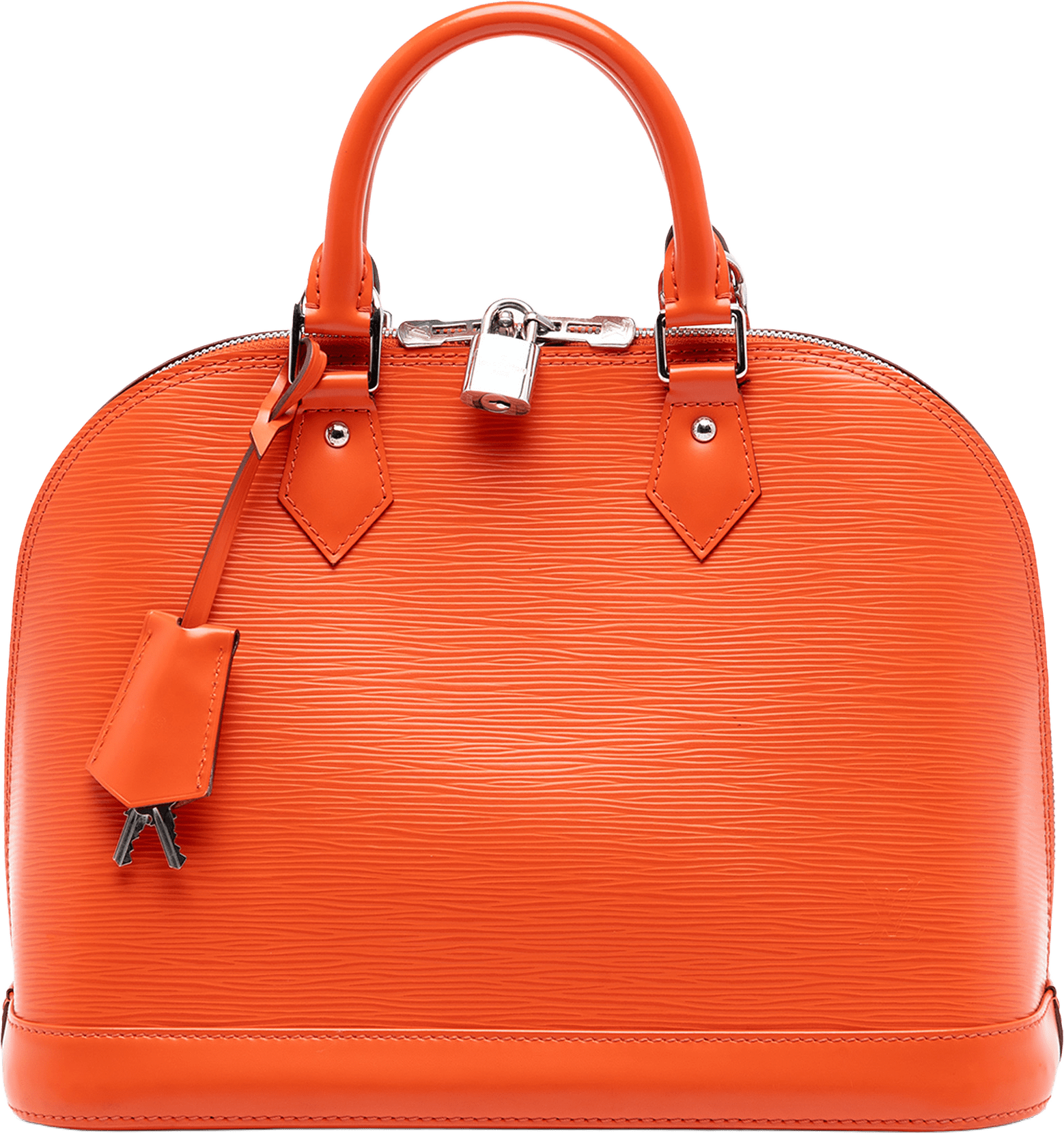 Louis Vuitton Epi Alma Pm, från Luxclusif, i färgen orange.
