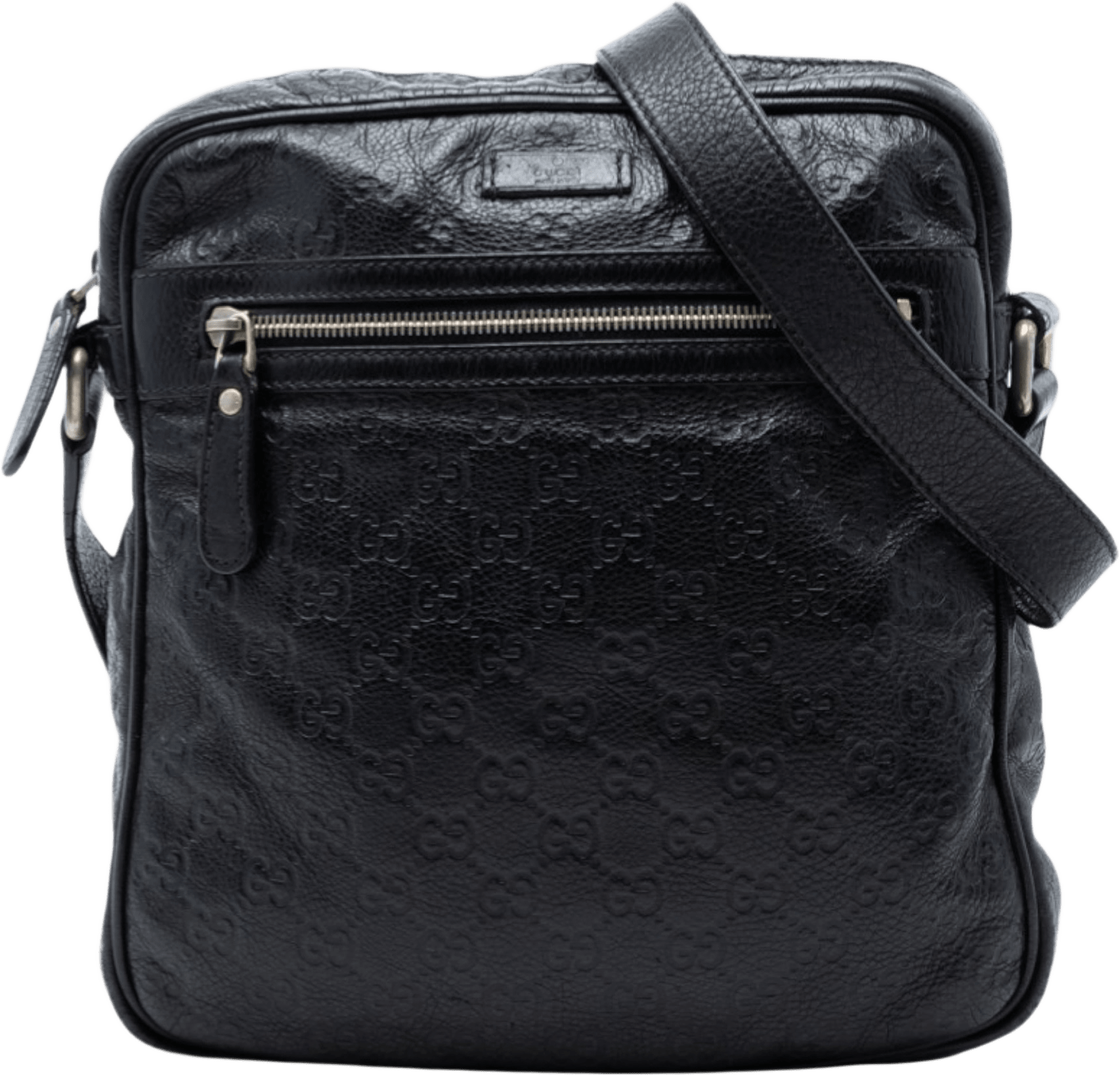 Gucci Guccissima Crossbody, från Luxclusif, i färgen black.