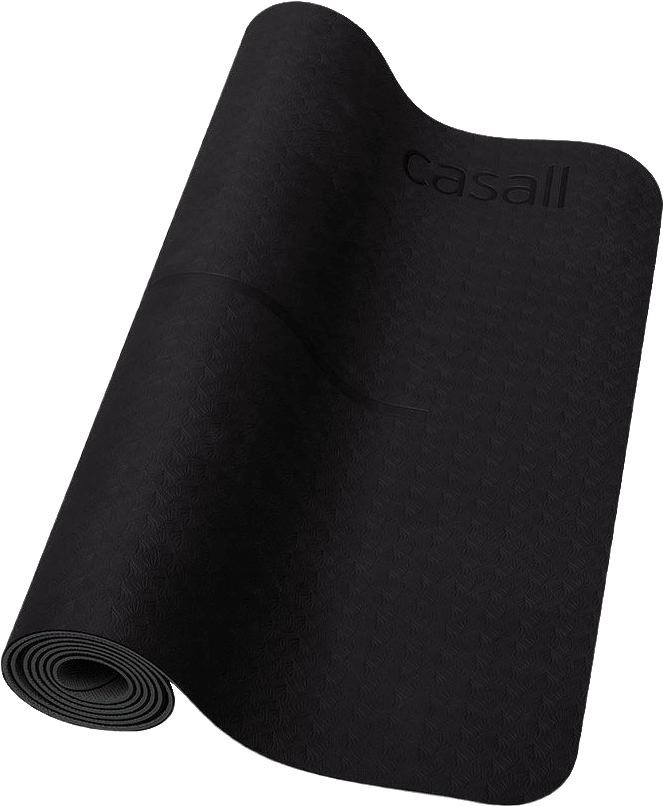 Yoga mat position 4mm, från Casall, i färgen Black/Grey.