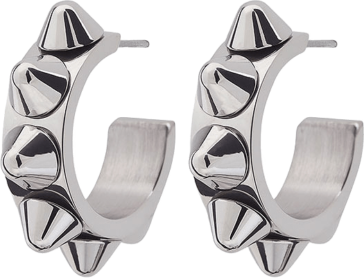 Peak Creole Earrings Small Steel, från Edblad, i färgen Steel.