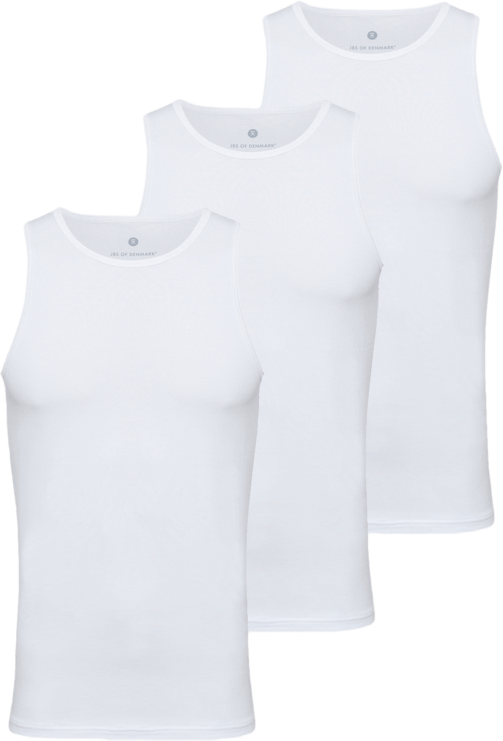 Bambu, Singlet, 3-pack, Vit