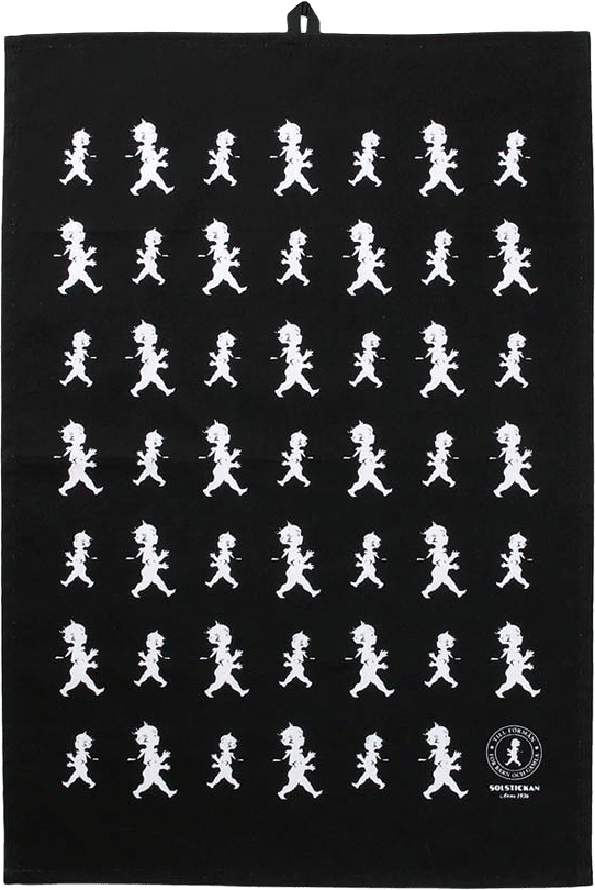 Kökshandduk, från Solstickan Design, i färgen Svart.