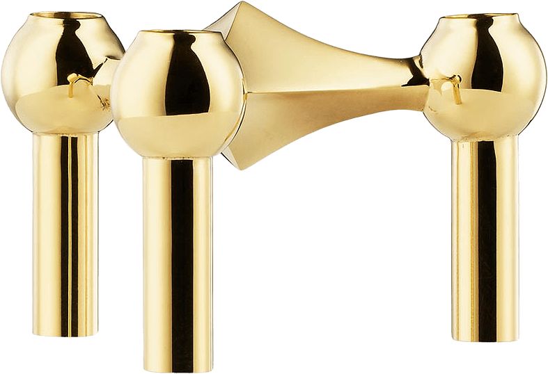 Ljusstake Stage, från STOFF Nagel, i färgen Brass.