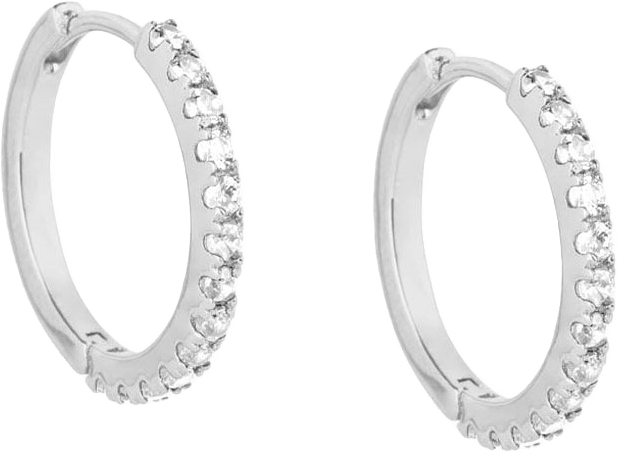 Irma Eternity Hoops, från Charlotte Bonde STHLM, i färgen Rock Crystal/Silver.