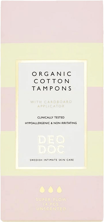 Organic Cotton Tampons Super, från DeoDoc.