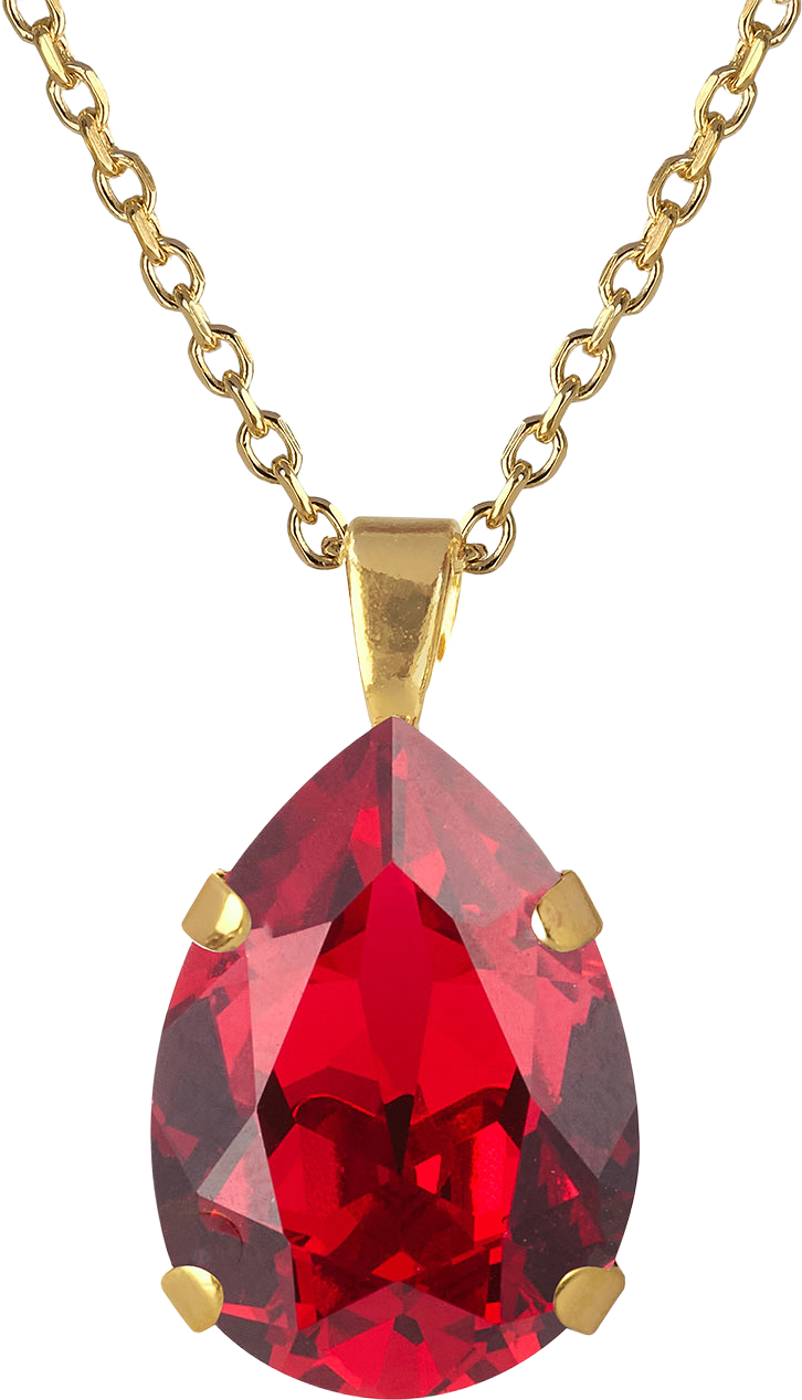 Mini drop necklace Scarlet, från Caroline Svedbom, i färgen Scarlet - Gold.