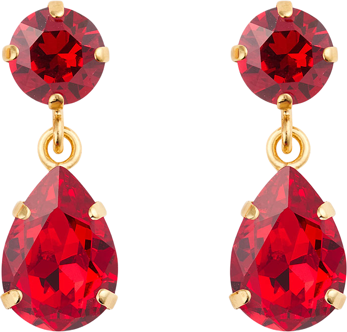 Mini Drop Earring Scarlet, från Caroline Svedbom, i färgen Scarlet Gold.
