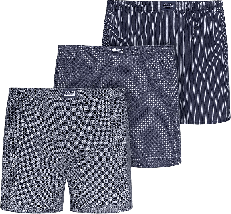 Boxer Woven 3-Pack, från Jockey, i färgen Navy.