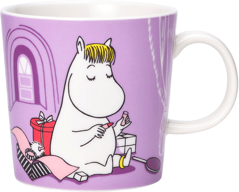 Muminmugg 30 cl, från Arabia, i färgen Snorkfröken-lila.