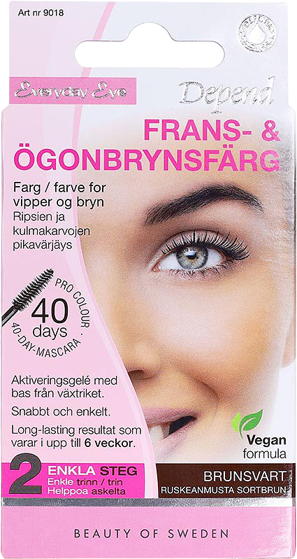 Depend Frans- & Ögonbrynsfärg, från Depend, i färgen Brunsvart.