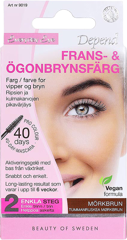 Depend Frans- & Ögonbrynsfärg, från Depend, i färgen Mörkbrun.
